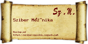 Sziber Mónika névjegykártya