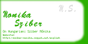 monika sziber business card