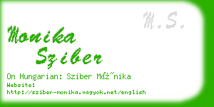 monika sziber business card